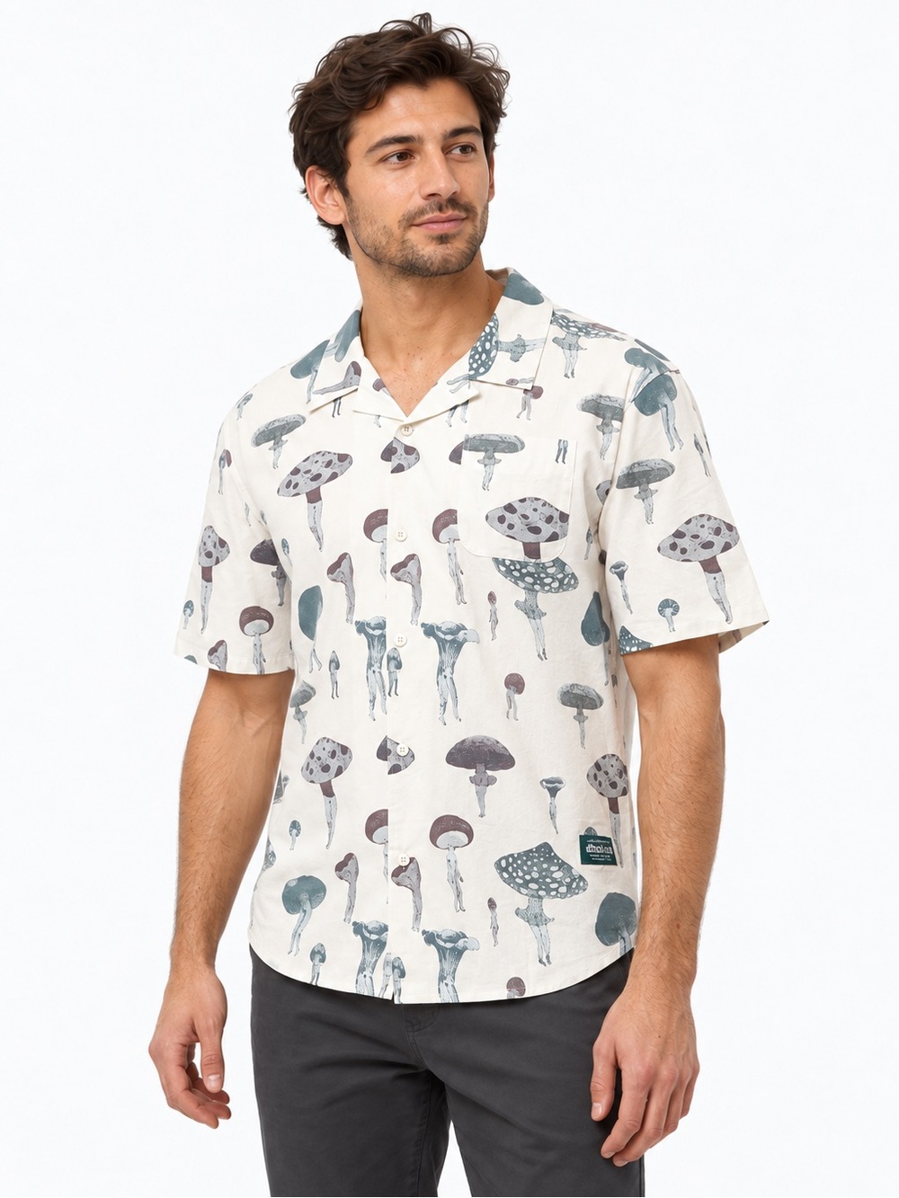Afield Out Daydream Mushroom Vacation Shirt Bone M NWT